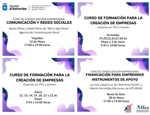 Valnalón y FFES inician los cursos de formación sobre Creación de Empresas y los Foros de Consolidación para mujeres emprendedoras de Oriente y Occidente.